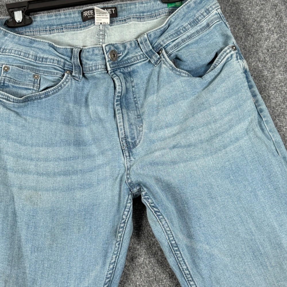 Free Planet Sustainable Denim Jeans‎ Light Wash Comfort Fit 31x30.5 (tag 34X32)